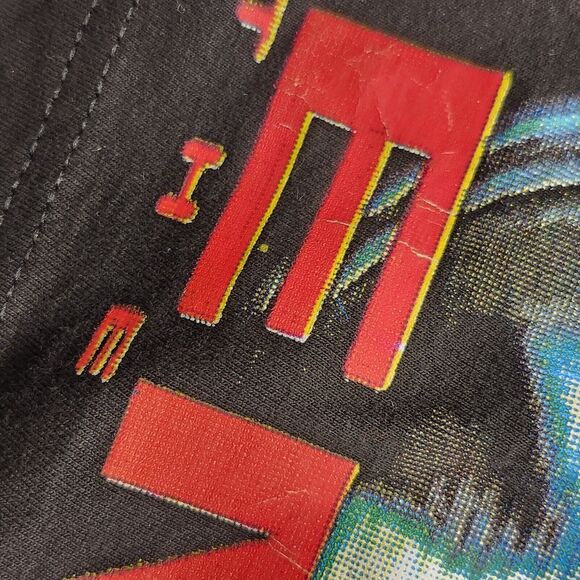 Rock Revolucion EMINEM Slim Shady Black Crewneck Double Sided Graphic T shirt - Picture 15 of 16